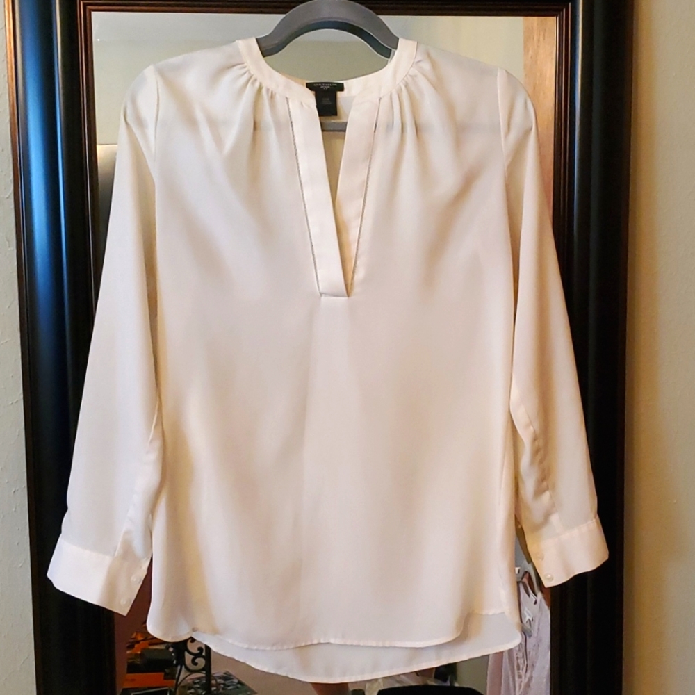 Long sleeve sheer blouse